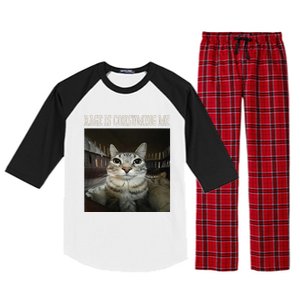 Rage Is Consuming Me Cat Raglan Sleeve Pajama Set