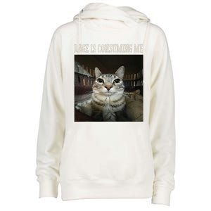 Rage Is Consuming Me Cat Womens Funnel Neck Pullover Hood