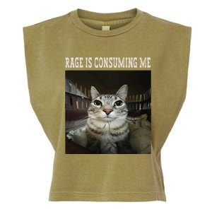 Rage Is Consuming Me Cat Garment-Dyed Women's Muscle Tee