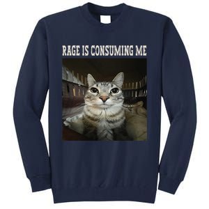 Rage Is Consuming Me Cat Tall Sweatshirt