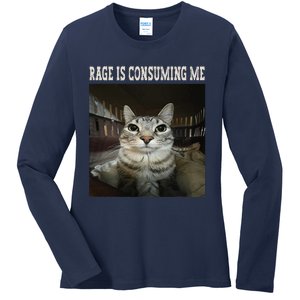 Rage Is Consuming Me Cat Ladies Long Sleeve Shirt