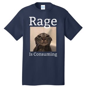 Rage Is Consuming Me Silly Staring Cat Meme Tall T-Shirt