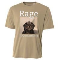 Rage Is Consuming Me Silly Staring Cat Meme Cooling Performance Crew T-Shirt