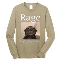 Rage Is Consuming Me Silly Staring Cat Meme Long Sleeve Shirt