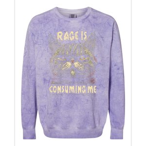 Rage Is Consuming Me Cat Meme Colorblast Crewneck Sweatshirt