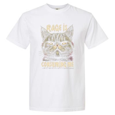 Rage Is Consuming Me Cat Meme Garment-Dyed Heavyweight T-Shirt