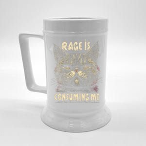 Rage Is Consuming Me Cat Meme Beer Stein