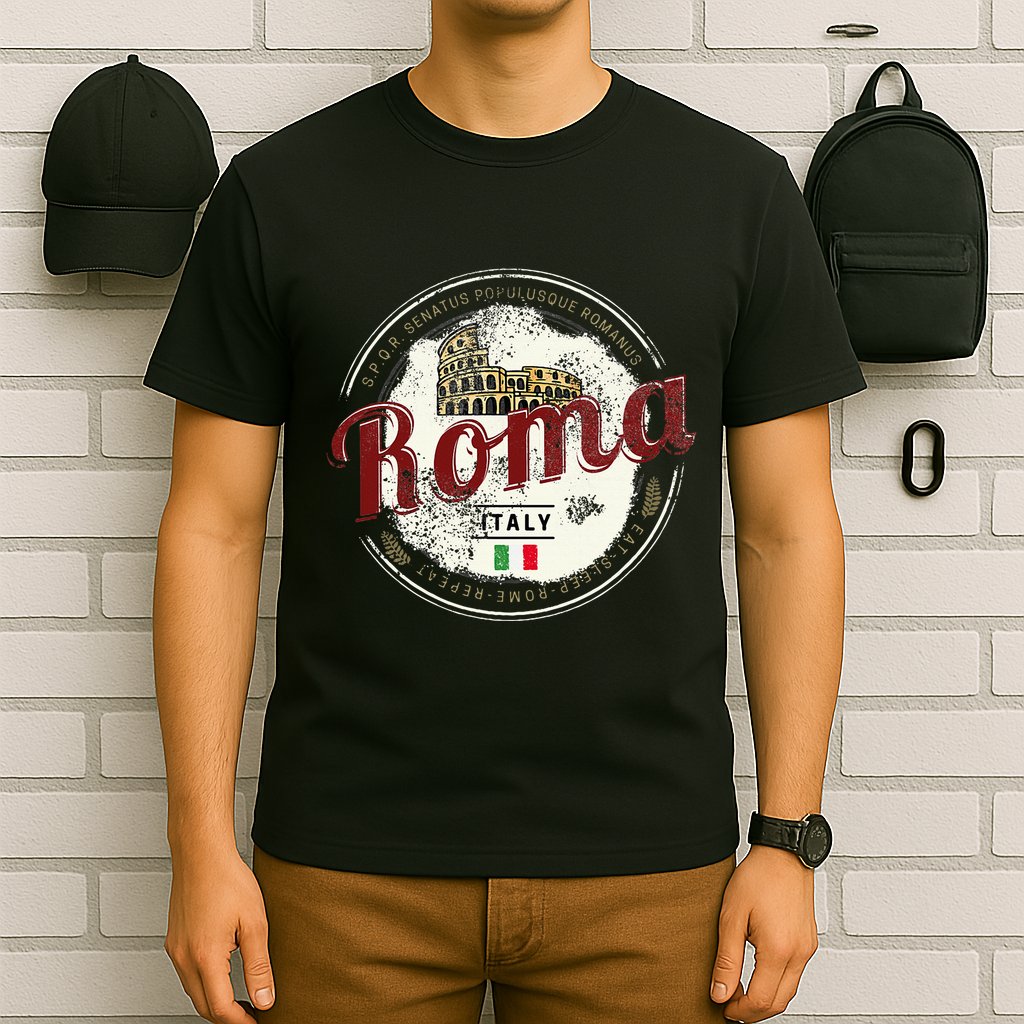 Rome Italy Colosseum Vintage Souvenir T-Shirt