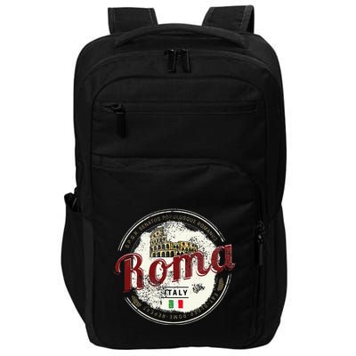 Rome Italy Colosseum Vintage Souvenir Impact Tech Backpack