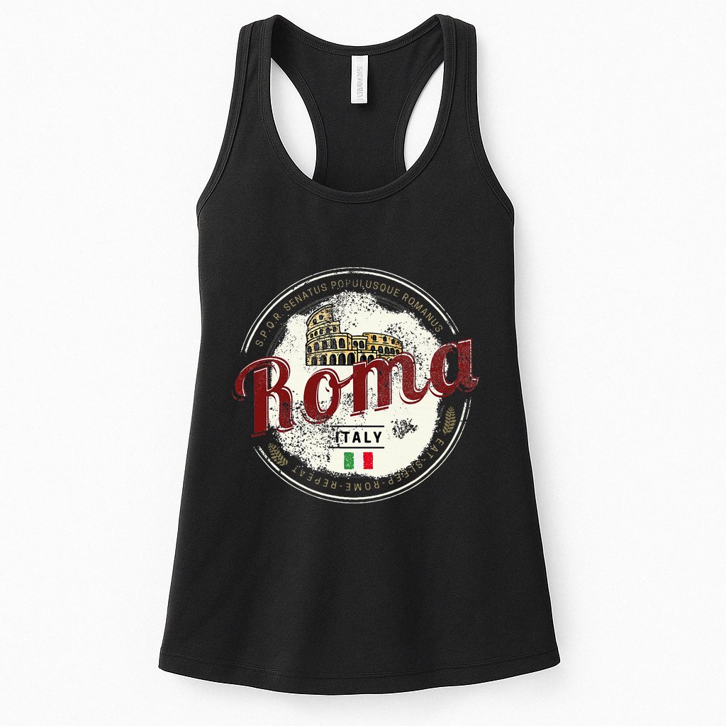 Rome Italy Colosseum Vintage Souvenir Womens Tank Top
