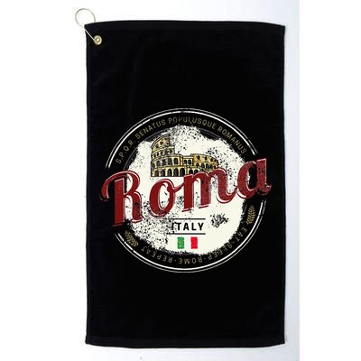 Rome Italy Colosseum Vintage Souvenir Golf Towel