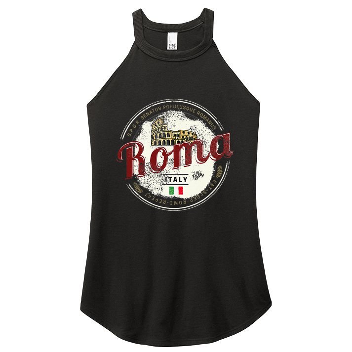 Rome Italy Colosseum Vintage Souvenir Women's Perfect Tri Rocker Tank