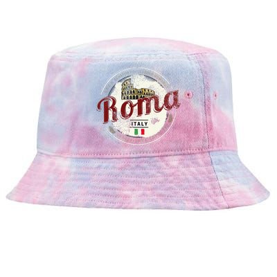 Rome Italy Colosseum Vintage Souvenir Tie-Dyed Bucket Hat