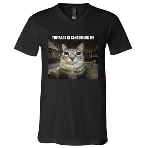 Rage Is Consuming Me V-Neck T-Shirt