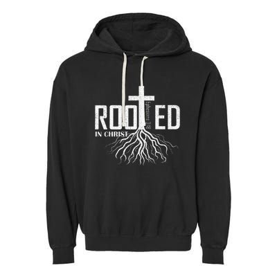 Rooted In Christ Christian Religious Christian Garment-Dyed Fleece Hoodie