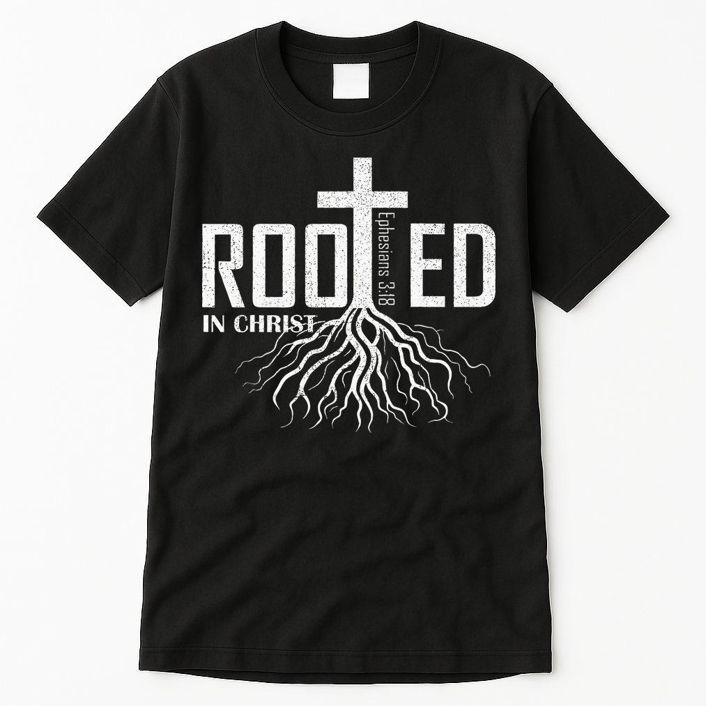 Rooted In Christ Christian Religious Christian Tall T-Shirt