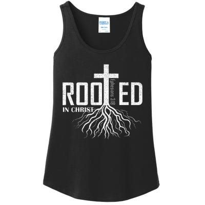 Rooted In Christ Christian Religious Christian Ladies Essential Tank