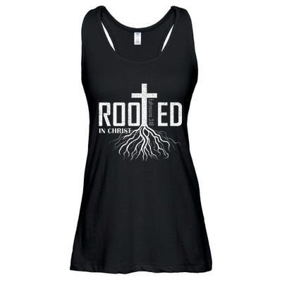 Rooted In Christ Christian Religious Christian Ladies Essential Flowy Tank