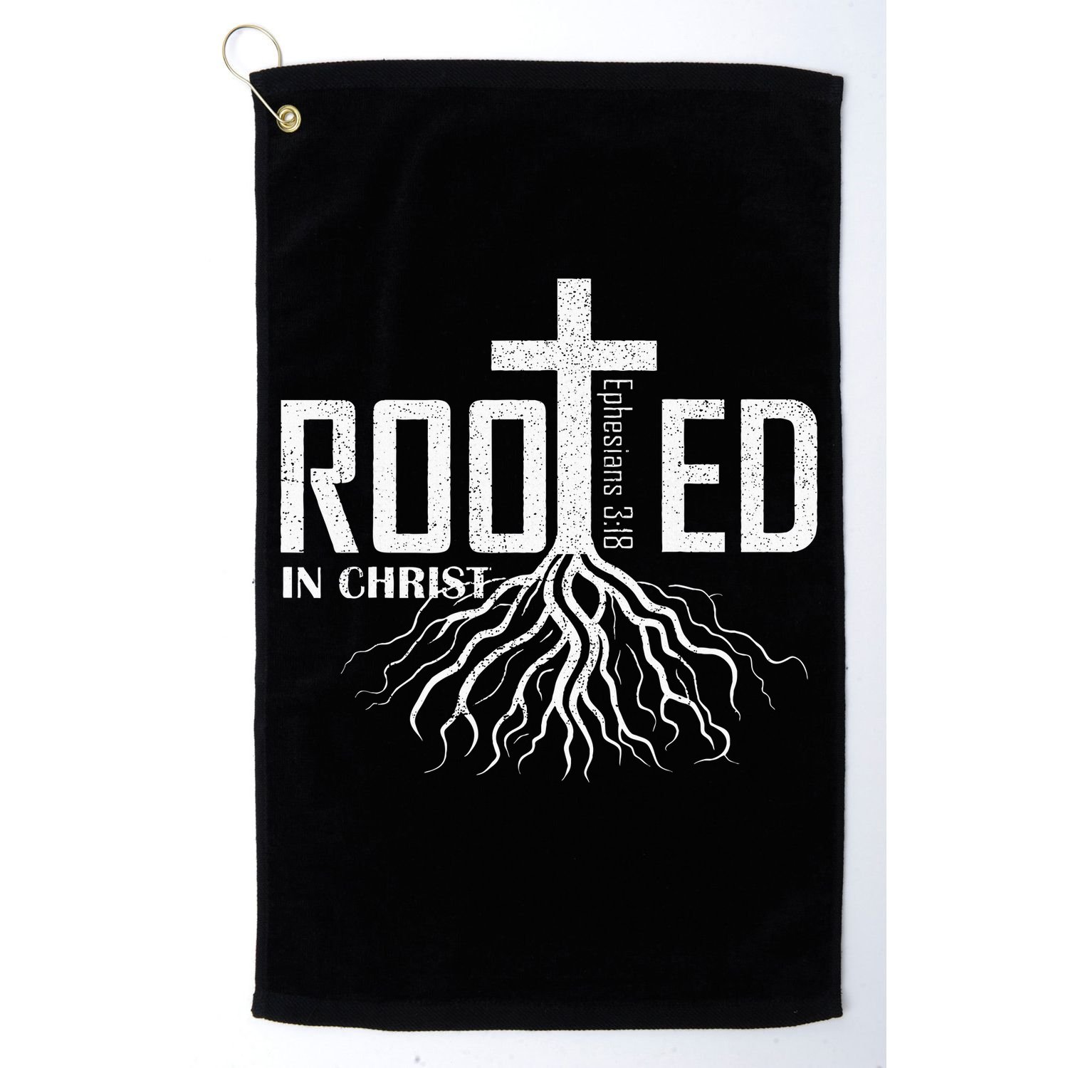 Rooted In Christ Christian Religious Christian Golf Towel