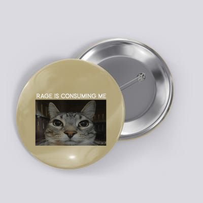 Rage Is Consuming Me Cat Meme Silly Staring Cat Funny Meme Button