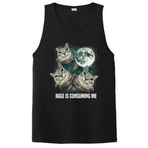 Rage Is Consuming Me Three Cat Moon PosiCharge Competitor Tank