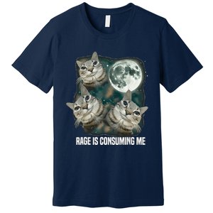 Rage Is Consuming Me Three Cat Moon Premium T-Shirt