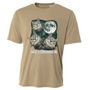 Rage Is Consuming Me Three Cat Moon Cooling Performance Crew T-Shirt