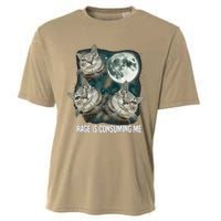 Rage Is Consuming Me Three Cat Moon Cooling Performance Crew T-Shirt