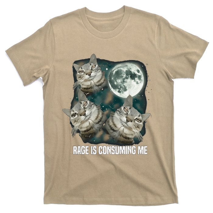 Rage Is Consuming Me Three Cat Moon T-Shirt