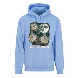 Rage Is Consuming Me Three Cat Moon Unisex Surf Hoodie