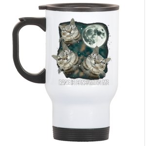 Rage Is Consuming Me Three Cat Moon Stainless Steel Travel Mug