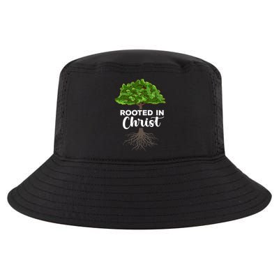 Rooted In Christ Theology Jesus Christ Christian Faith Cool Comfort Performance Bucket Hat