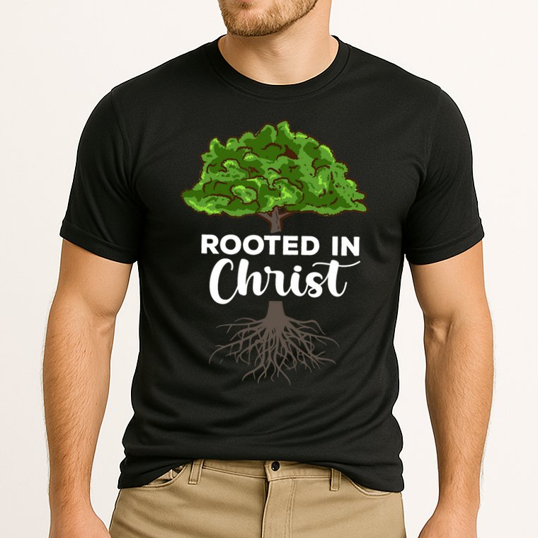 Rooted In Christ Theology Jesus Christ Christian Faith Cooling Performance Crew T-Shirt