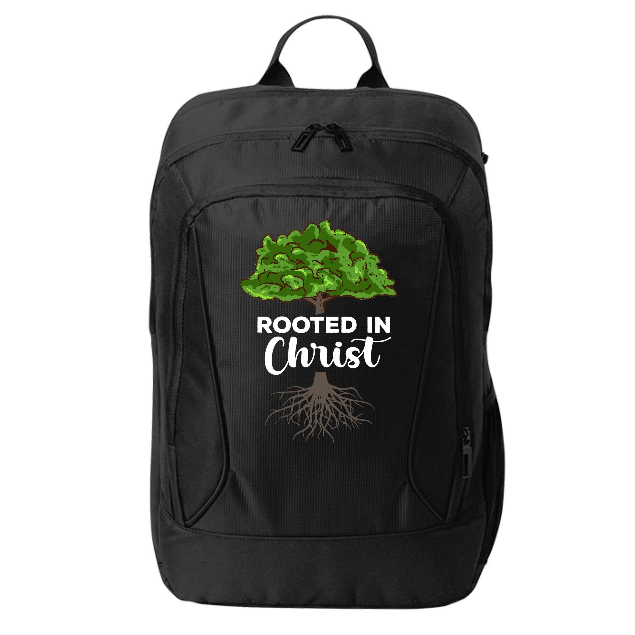 Rooted In Christ Theology Jesus Christ Christian Faith City Backpack