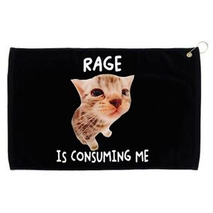 Rage Is Consuming Me Cat Meme Grommeted Golf Towel