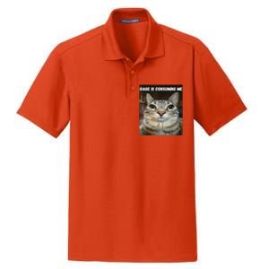 Rage Is Consuming Me Cat Dry Zone Grid Polo