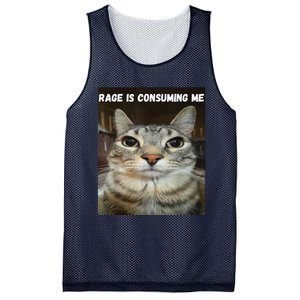 Rage Is Consuming Me Cat Mesh Reversible Basketball Jersey Tank