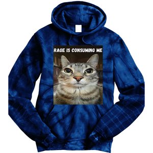 Rage Is Consuming Me Cat Tie Dye Hoodie