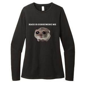 Rage Is Consuming Me Hamster Meme Womens CVC Long Sleeve Shirt