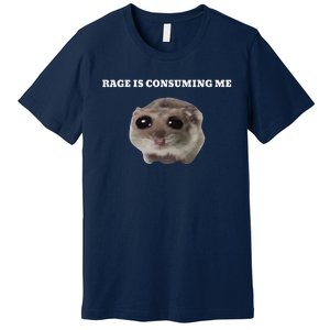 Rage Is Consuming Me Hamster Meme Premium T-Shirt