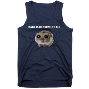 Rage Is Consuming Me Hamster Meme Tank Top