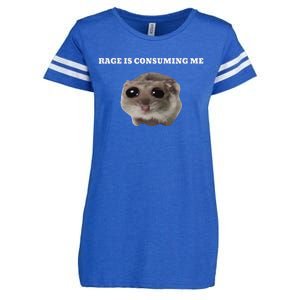 Rage Is Consuming Me Hamster Meme Enza Ladies Jersey Football T-Shirt