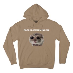 Rage Is Consuming Me Hamster Meme Hoodie