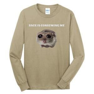 Rage Is Consuming Me Hamster Meme Tall Long Sleeve T-Shirt