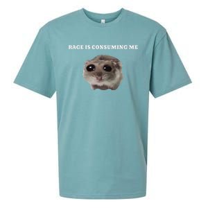 Rage Is Consuming Me Hamster Meme Sueded Cloud Jersey T-Shirt