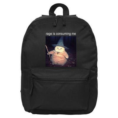 Rage Is Consuming Me Silly Staring Cat Meme 16 in Basic Backpack