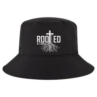 Rooted In Christ Christian Religious Christian Cool Comfort Performance Bucket Hat