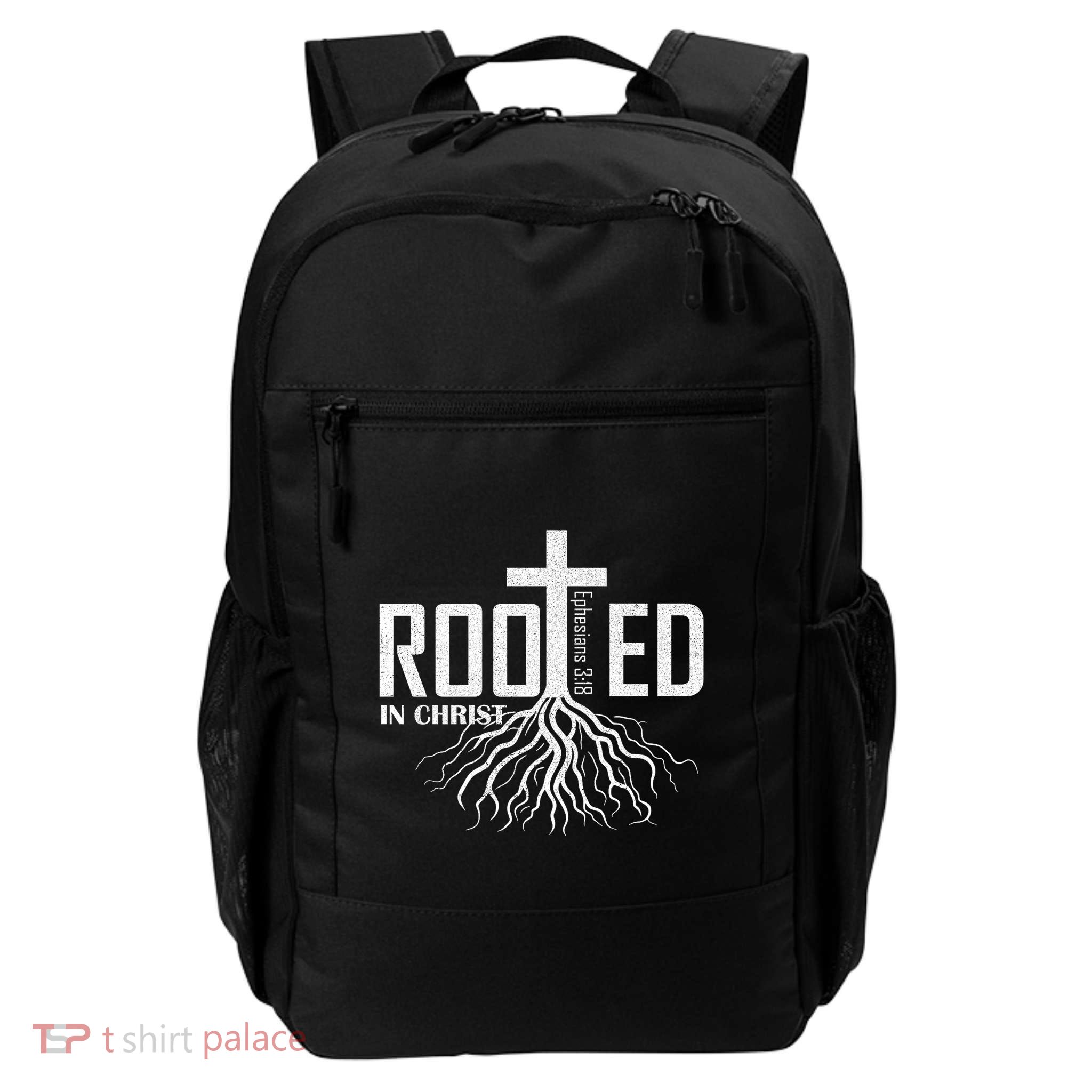 Rooted In Christ Christian Religious Christian Backpack