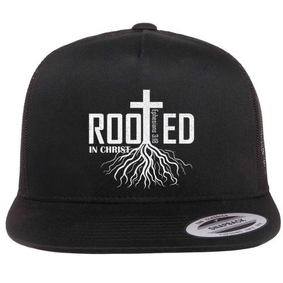 Rooted In Christ Christian Religious Christian Flatbill Hat