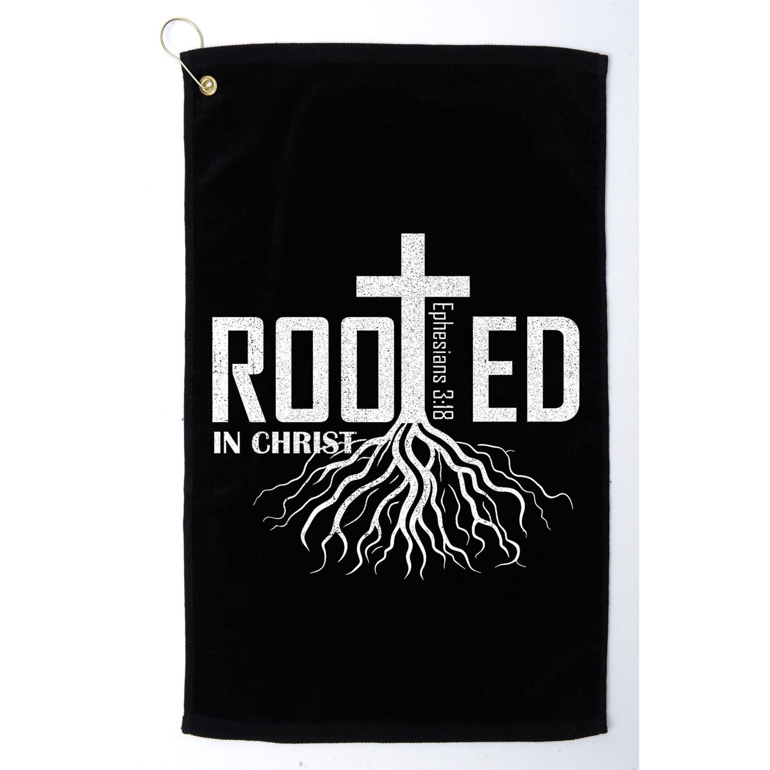 Rooted In Christ Christian Religious Christian Golf Towel